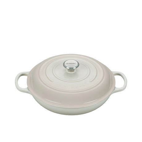 Le Creuset Signature Cast Iron Shallow Casserole 30cm Meringue - Image 01