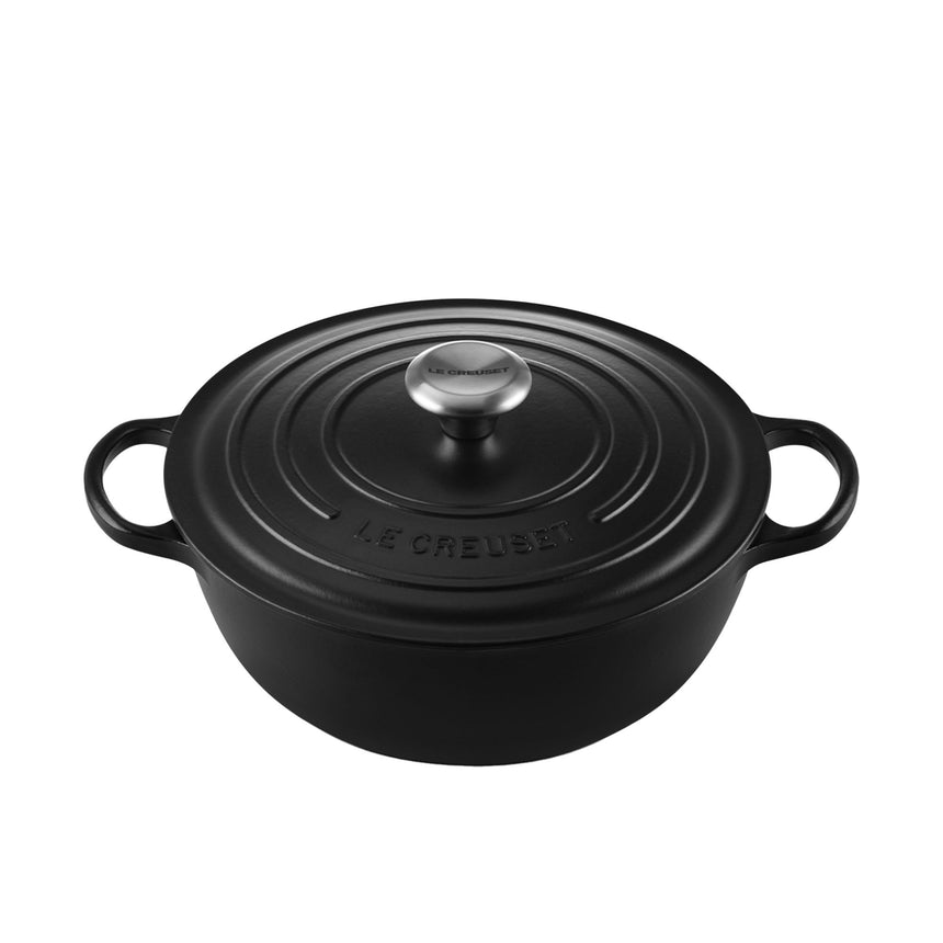 Le Creuset Signature Cast Iron Marmite 26cm Satin in Black - Image 01