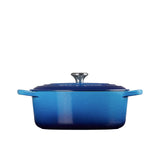 Le Creuset Signature Cast Iron Oval Casserole 27cm Azure in Blue - Image 05