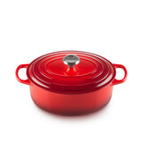 Le Creuset Signature Cast Iron Oval Casserole Cerise 27cm - Image 04