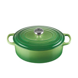 Le Creuset Signature Cast Iron Oval Casserole 29cm Bamboo Green - Image 01