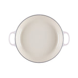 Le Creuset Signature Cast Iron Petal Shallow Casserole 26cm in White - Image 05