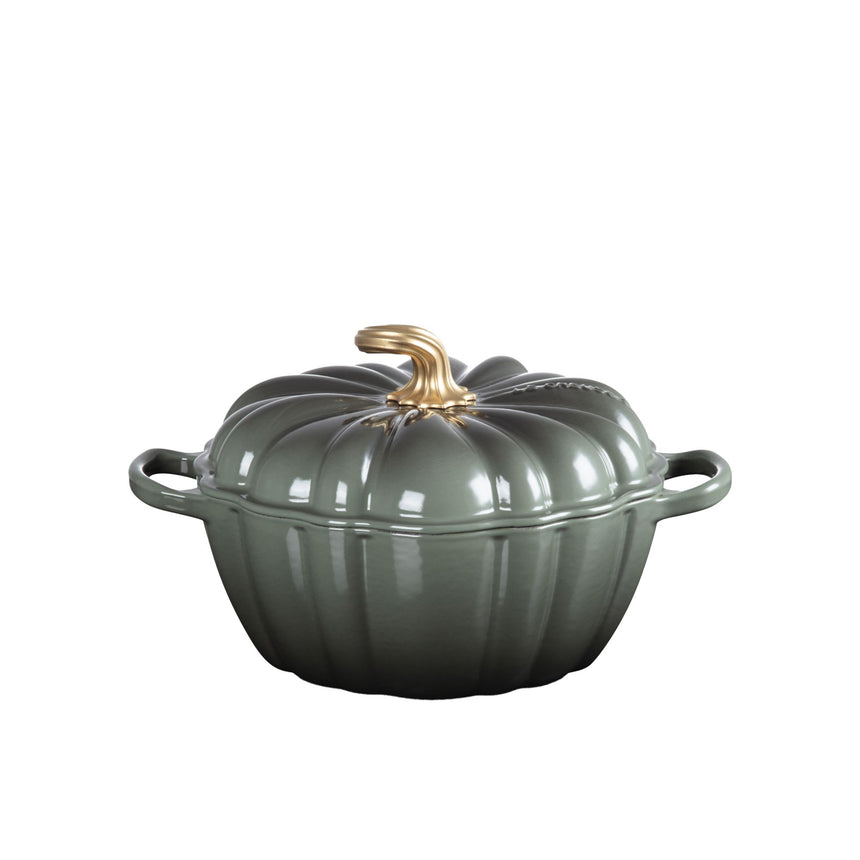 Le Creuset Signature Cast Iron Pumpkin Casserole 24cm - 3.7L Thyme - Image 04