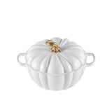 Le Creuset Signature Cast Iron Pumpkin Casserole 24cm - 3.7L White - Image 01