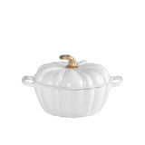 Le Creuset Signature Cast Iron Pumpkin Casserole 24cm - 3.7L White - Image 04