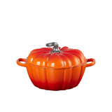 Le Creuset Signature Cast Iron Pumpkin Casserole 24cm - 3.7L Volcanic - Image 01