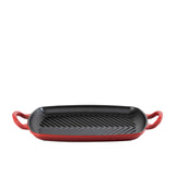 Le Creuset Signature Cast Iron Rectangular Grill 30x26cm Cerise - Image 01