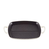 Le Creuset Signature Cast Iron Rectangular Grill 30x26cm Meringue - Image 02