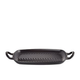 Le Creuset Signature Cast Iron Rectangular Grill 30x26cm Satin in Black - Image 01