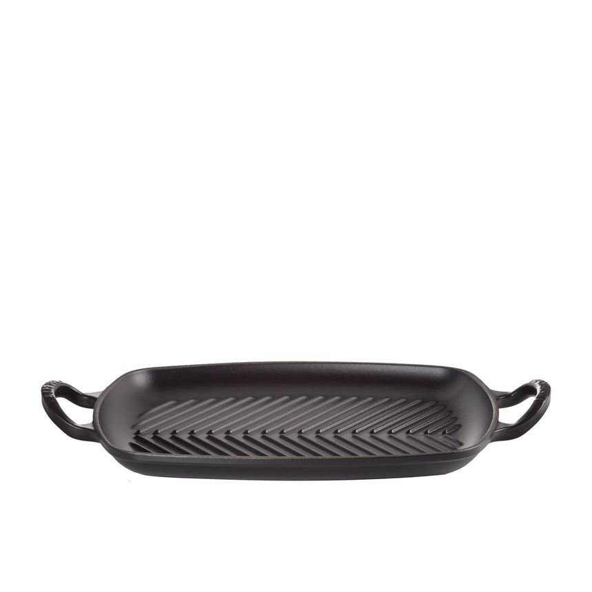 Le Creuset Signature Cast Iron Rectangular Grill 30x26cm Satin in Black - Image 01