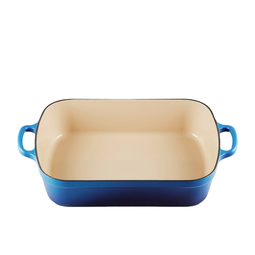 Le Creuset Signature Cast Iron Roaster 37cm Azure in Blue - Image 01