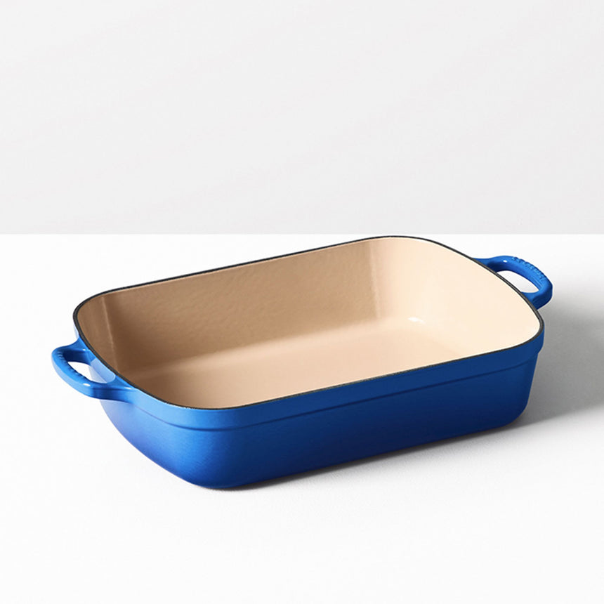 Le Creuset Signature Cast Iron Roaster 37cm Azure in Blue - Image 02