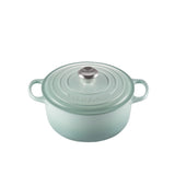 Le Creuset Signature Cast Iron Round Casserole 20cm - 2.4 litre Sage - Image 01