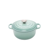 Le Creuset Signature Cast Iron Round Casserole 20cm - 2.4 litre Sage - Image 06