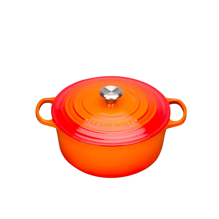 Le Creuset Signature Cast Iron Round French Oven 20cm 2.4 litre Volcanic Orange - Image 01