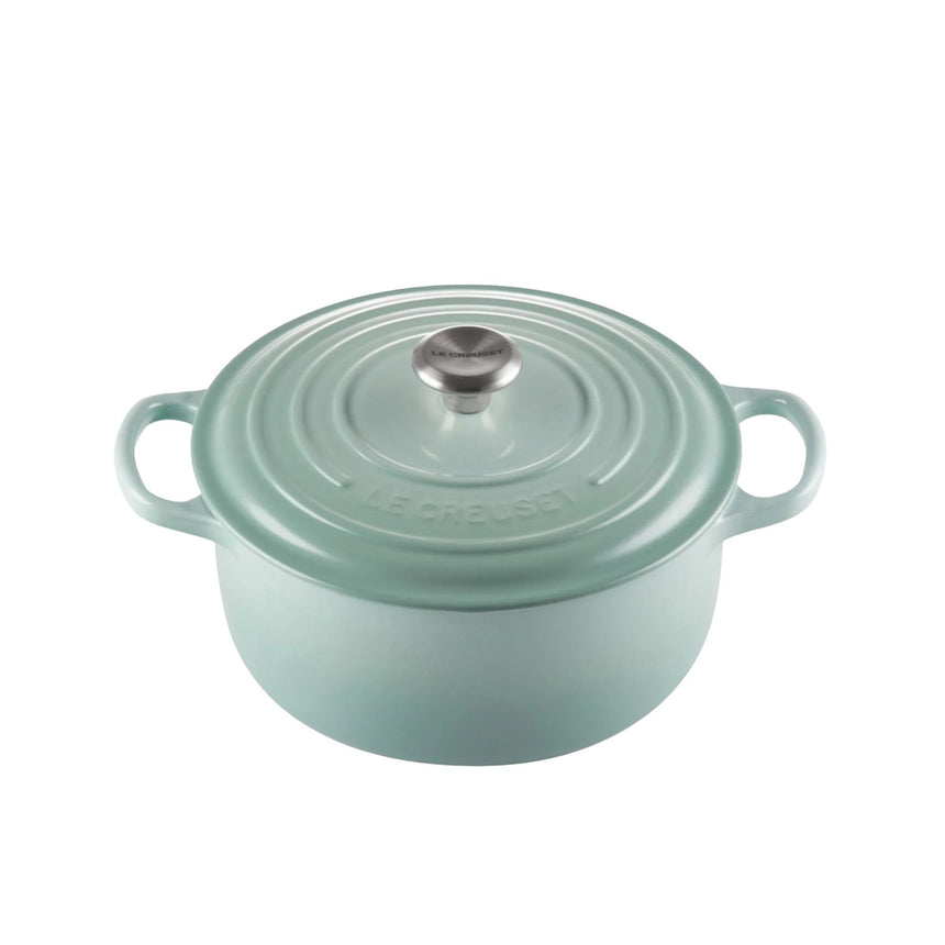 Le Creuset Signature Cast Iron Round Casserole 22cm - 3.3 Litre Sage - Image 01