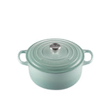 Le Creuset Signature Cast Iron Round Casserole 22cm - 3.3 Litre Sage - Image 06