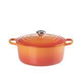 Le Creuset Signature Cast Iron Round Casserole 22cm - 3.3 Litre Volcanic - Image 02