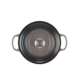 Le Creuset Signature Cast Iron Round Casserole 24cm - 4.2 Litre Flint - Image 04