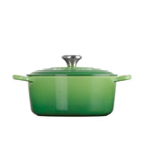 Le Creuset Signature Cast Iron Round Casserole 24cm Bamboo Green - Image 05