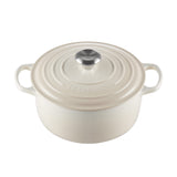 Le Creuset Signature Cast Iron Round Casserole 26cm Meringue - Image 01