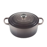 Le Creuset Signature Cast Iron Round Casserole 28cm - 6.7L Flint - Image 01