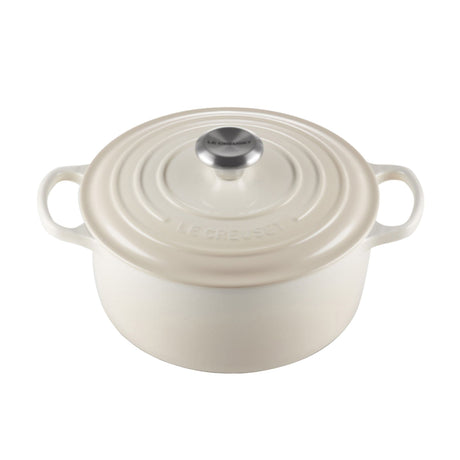 Le Creuset Signature Cast Iron Round Casserole 28cm Meringue - Image 01