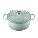 Le Creuset Signature Cast Iron Round Casserole 28cm - 6.7L Sage - Image 01