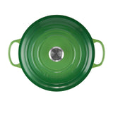 Le Creuset Signature Cast Iron Round Casserole 28cm Bamboo Green - Image 06