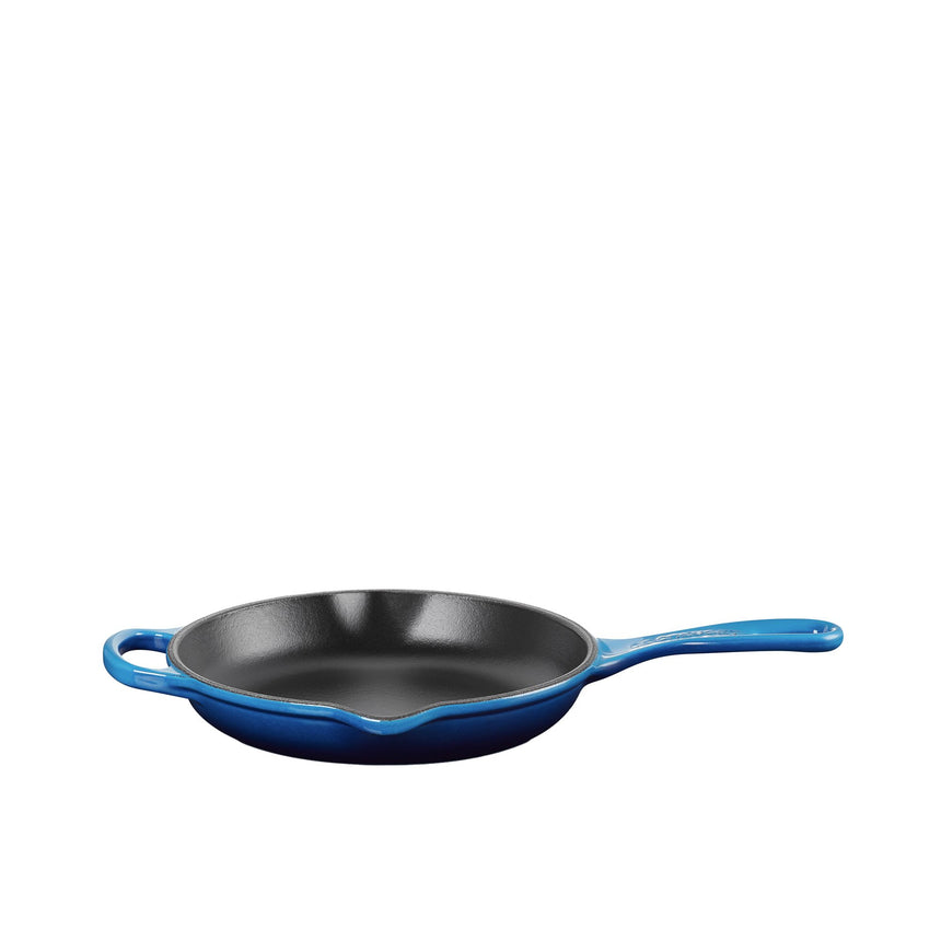 Le Creuset Signature Cast Iron Round Skillet 20cm Azure in Blue - Image 06