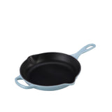 Le Creuset Signature Cast Iron Round Skillet 20cm Coastal in Blue - Image 01