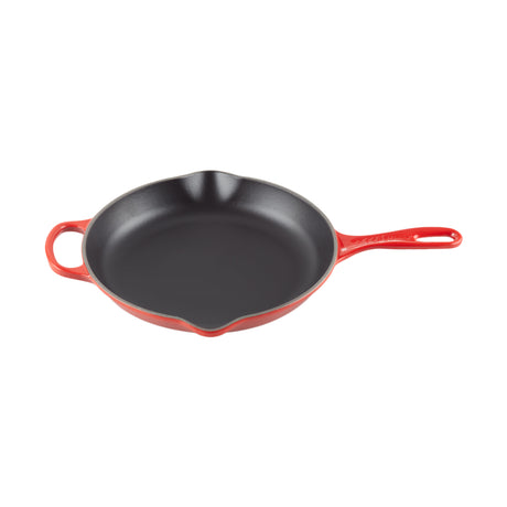 Le Creuset Signature Cast Iron Round Skillet 26cm Cerise in Red - Image 02