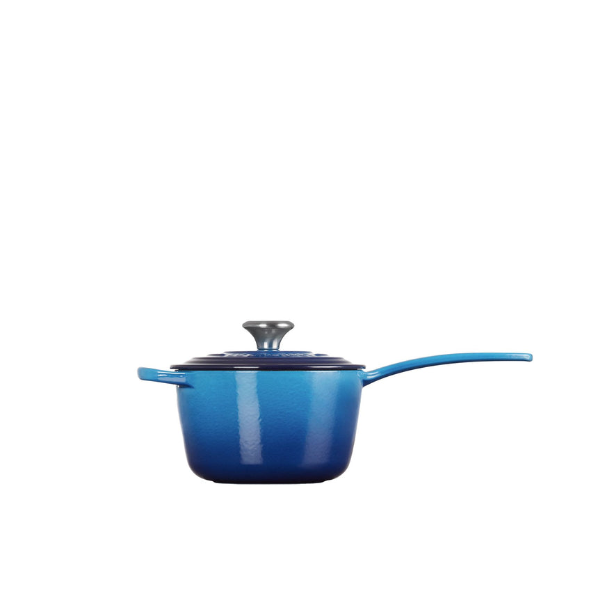 Le Creuset Signature Cast Iron Saucepan 16cm - 1.5L Azure Blue - Image 04