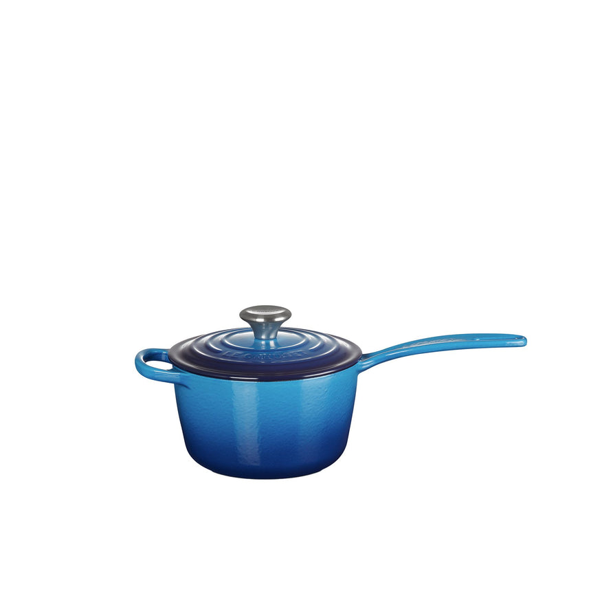 Le Creuset Signature Cast Iron Saucepan 16cm - 1.5L Azure Blue - Image 05