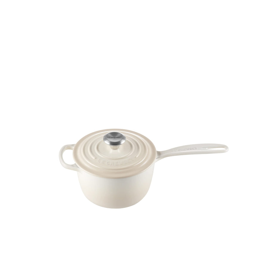 Le Creuset Signature Cast Iron Saucepan 16cm Meringue - Image 01