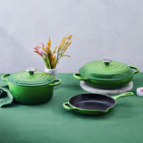 Le Creuset Signature Cast Iron Shallow Casserole 26cm Bamboo Green - Image 06