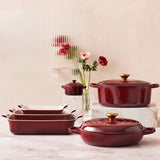 Le Creuset Signature Cast Iron Shallow Casserole 26cm - 2.2 Litre Rhone with Gold Knob - Image 05