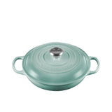 Le Creuset Signature Cast Iron Shallow Casserole 26cm - 2.2 Litre Sage - Image 01