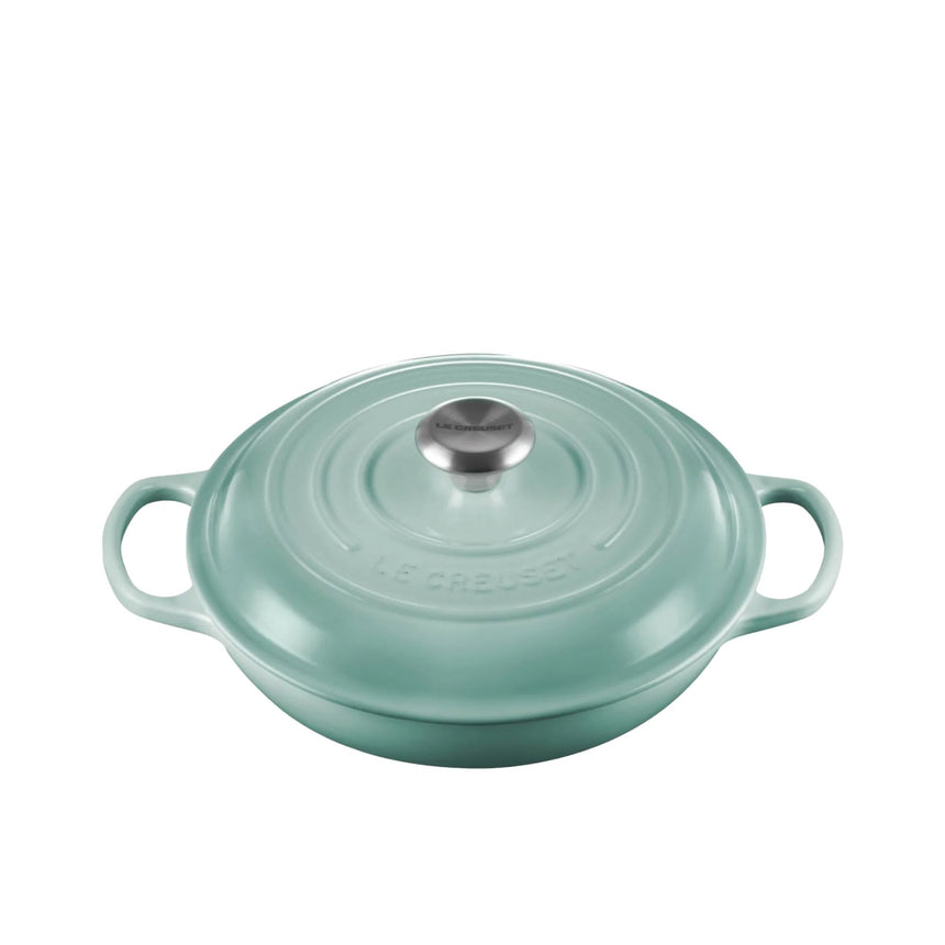 Le Creuset Signature Cast Iron Shallow Casserole 26cm - 2.2 Litre Sage - Image 01