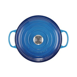 Le Creuset Signature Cast Iron Shallow Casserole 26cm Azure in Blue - Image 05