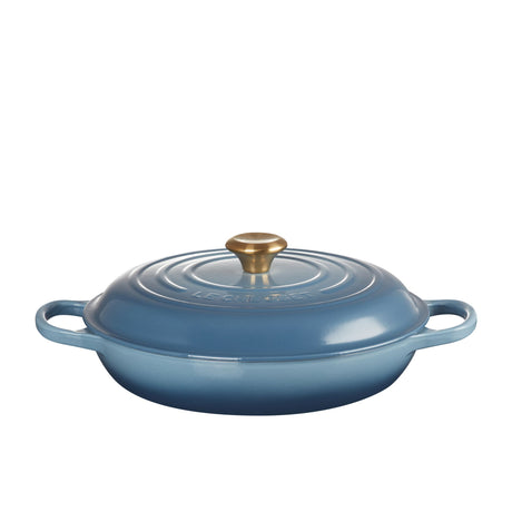 Le Creuset Signature Cast Iron Shallow Casserole 30cm - 3.5L Chambray - Image 01