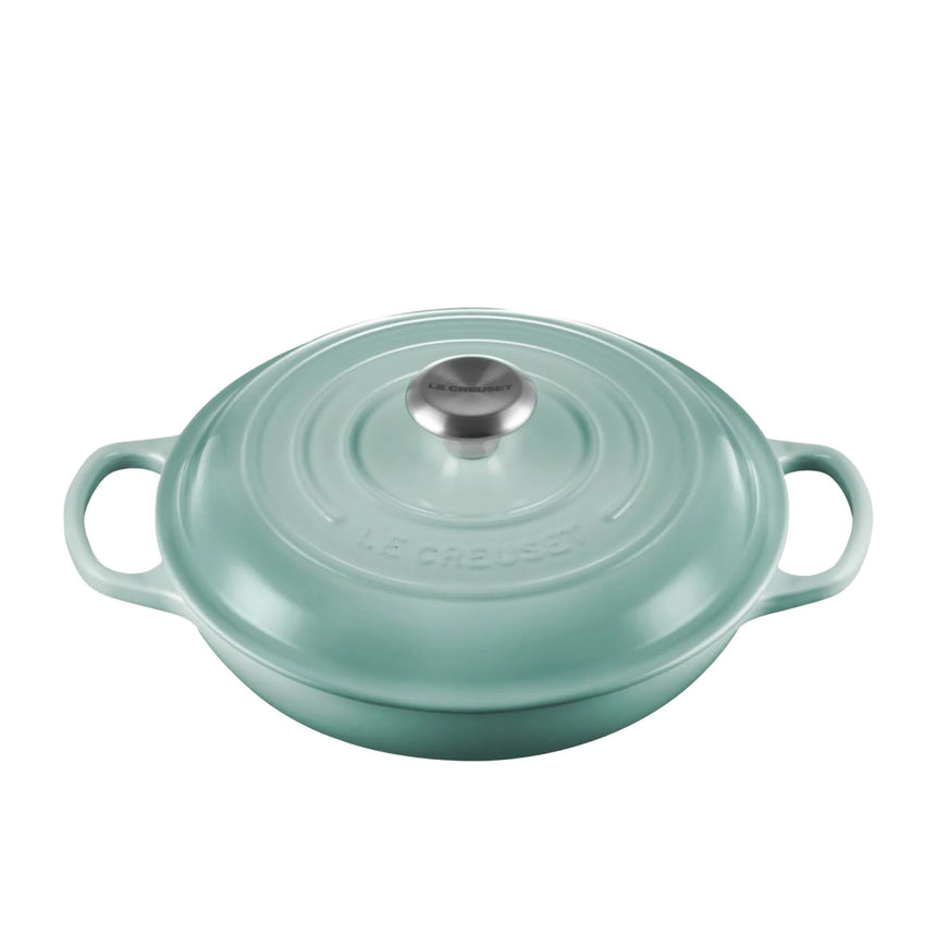 Le Creuset Signature Cast Iron Shallow Casserole 30cm - 3.5L Sage - Image 01