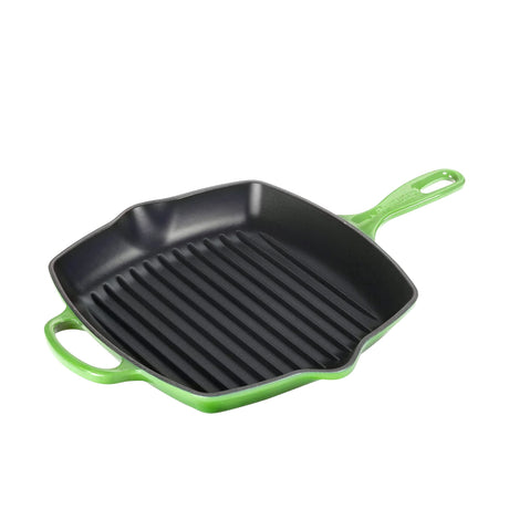 Le Creuset Signature Cast Iron Square Grillit 26cm Bamboo Green - Image 01