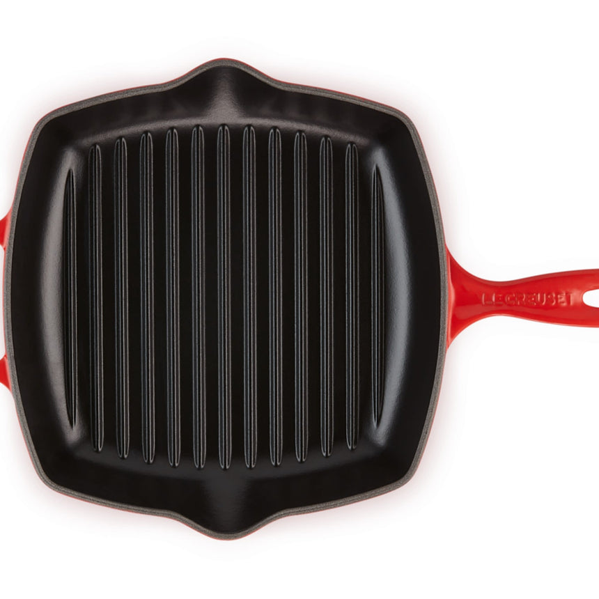 Le Creuset Signature Cast Iron Square Grillit 26cm Cerise - Image 03