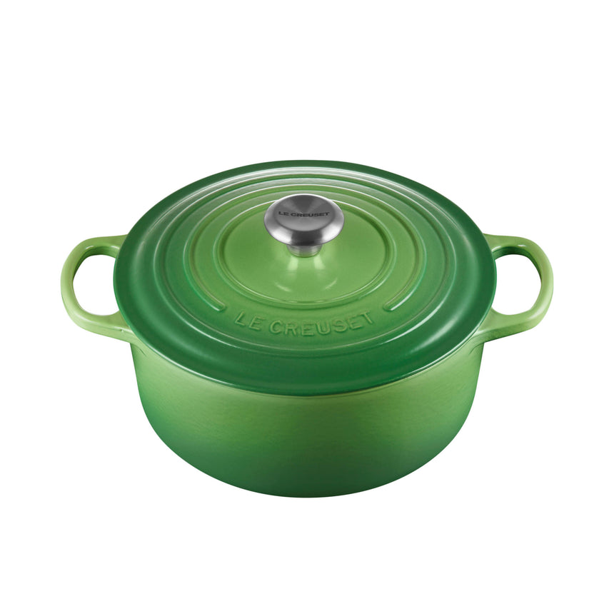 Le Creuset Signature Cast Iron Round Casserole 26cm Bamboo Green - Image 01