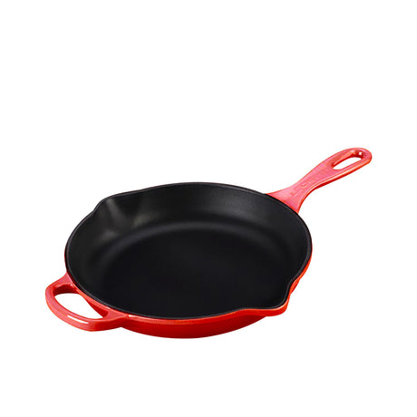 Le Creuset Signature Cast Iron Round Skillet 26cm Cerise in Red - Image 01