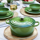 Le Creuset Signature Cast Iron Round Casserole 22cm Bamboo Green - Image 03