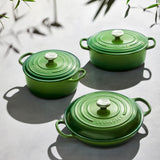 Le Creuset Signature Cast Iron Round Casserole 20cm Bamboo Green - Image 02