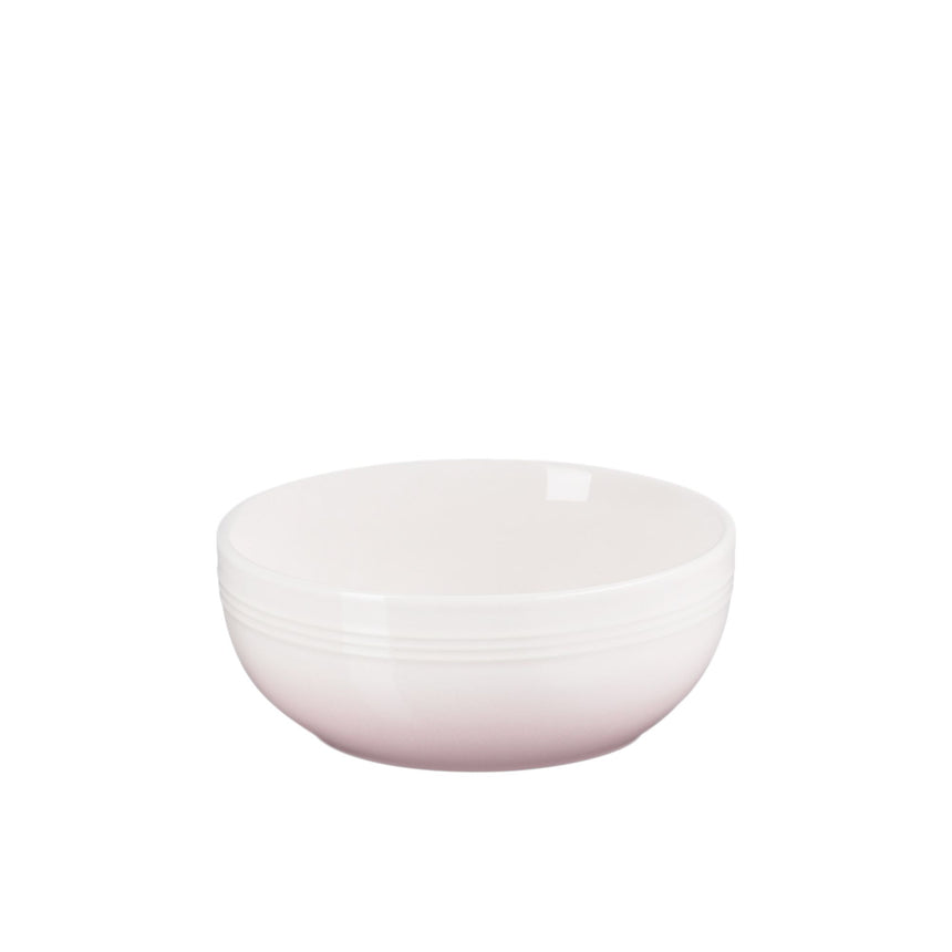 Le Creuset Stoneware Coupe Cereal Bowl 16cm Shell in Pink - Image 01