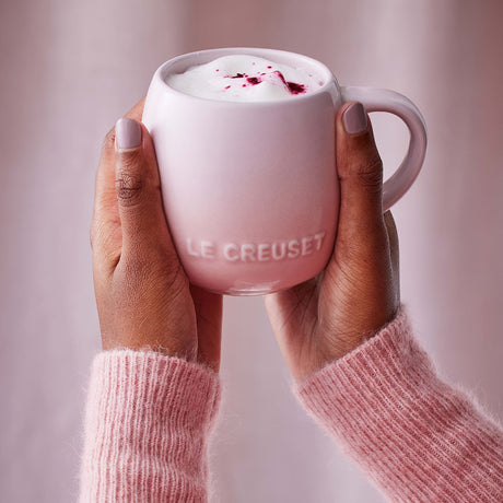 Le Creuset Stoneware Coupe Mug 320ml Shell in Pink - Image 02